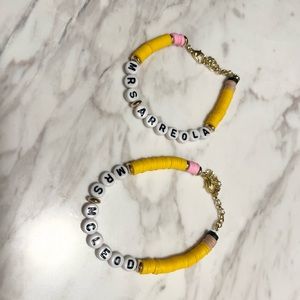 Custom teacher bracelets!